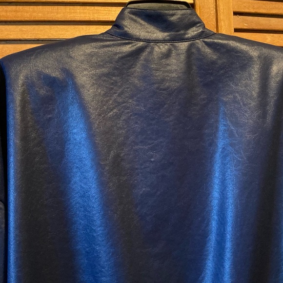 Vintage Pierre Lamonte Navy Blue Shinny Jacket - Picture 10 of 12